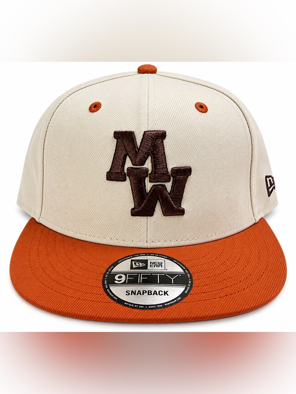 Morgan Wallen MW New Era 9FIFTY Snapback Hat Cream Orange Brown Tour Merch